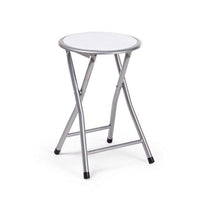 Sgabello Pieghevole Portatile in Acciaio Joy Bizzotto Colore: Bianco