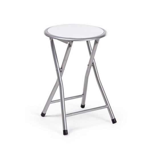 Sgabello Pieghevole Portatile in Acciaio Joy Bizzotto Colore: Bianco