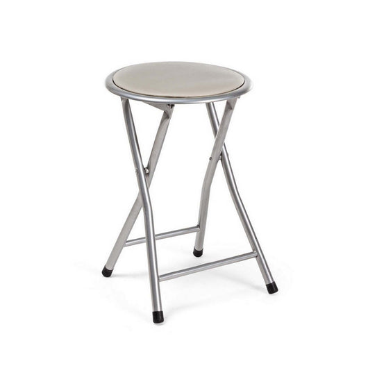 Sgabello Pieghevole Portatile in Acciaio Joy Bizzotto Colore: Tortora