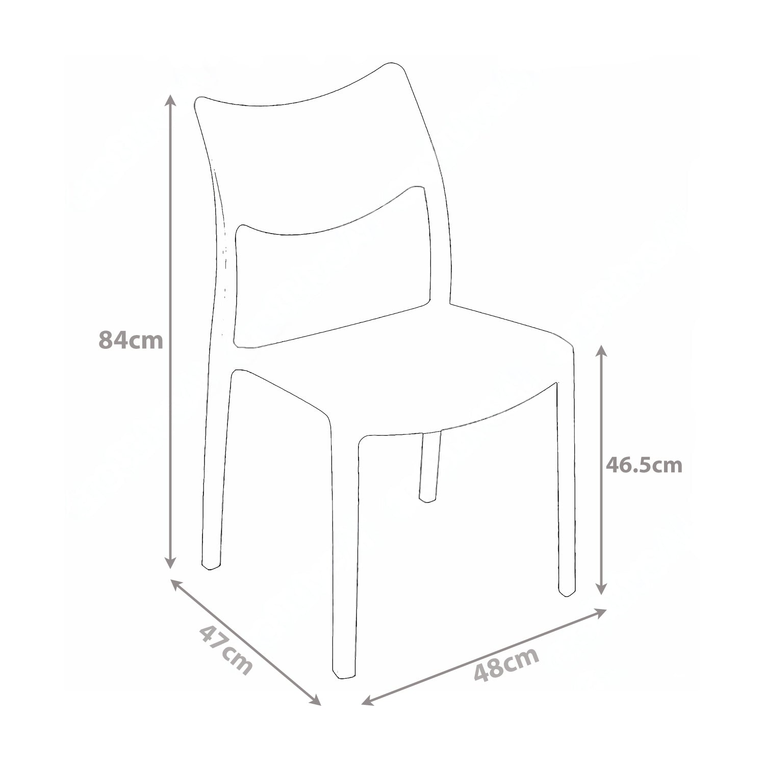 Marvin Sedia In Polipropilene Manu Arredo di Design Sedia per Esterno e Interno Impilabile Sedie per 1 SEDIA MANU GRIGIO