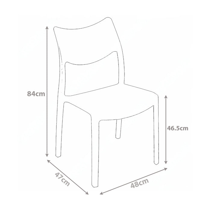 Marvin Sedia In Polipropilene Manu Arredo di Design Sedia per Esterno e Interno Impilabile Sedie per 2 SEDIE MANU GRIGIO