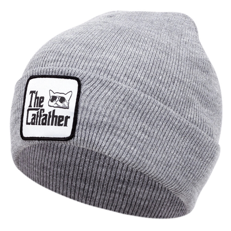 Cappelli invernali caldi in maglia di Elvis Presley, modello Bean, colore grigio.