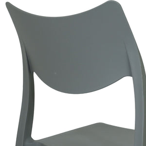 Marvin Sedia In Polipropilene Manu Arredo di Design Sedia per Esterno e Interno Impilabile Sedie per 2 SEDIE MANU GRIGIO