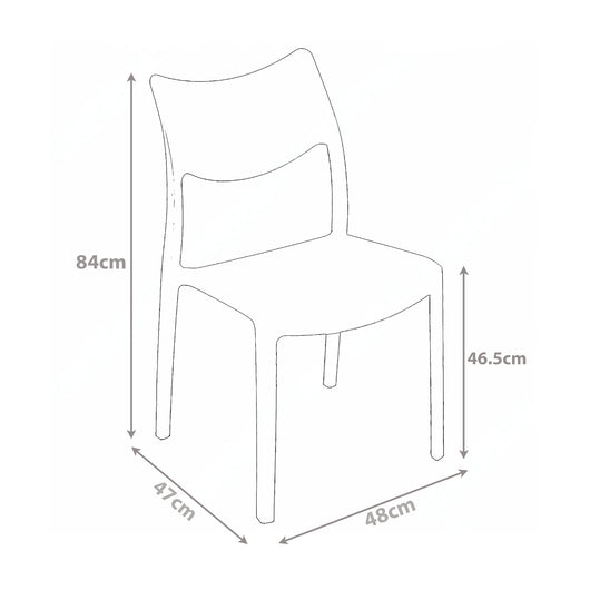 Marvin Sedia In Polipropilene Manu Arredo di Design Sedia per Esterno e Interno Impilabile Sedie 4 SEDIE MANU BLU OCEANO
