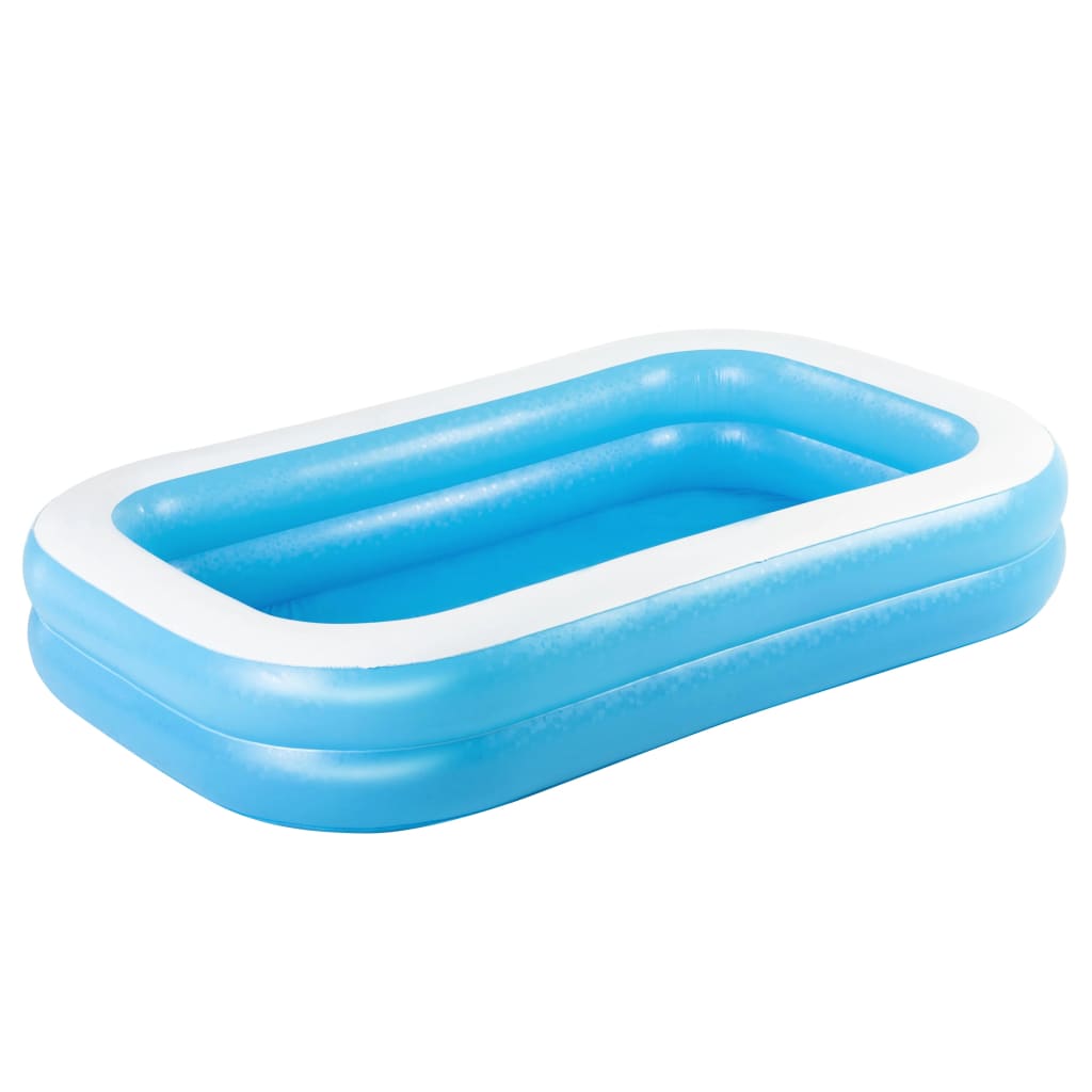 Bestway Piscina Gonfiabile Famiglie Rettangolare 262x175x51 Blu Bianca