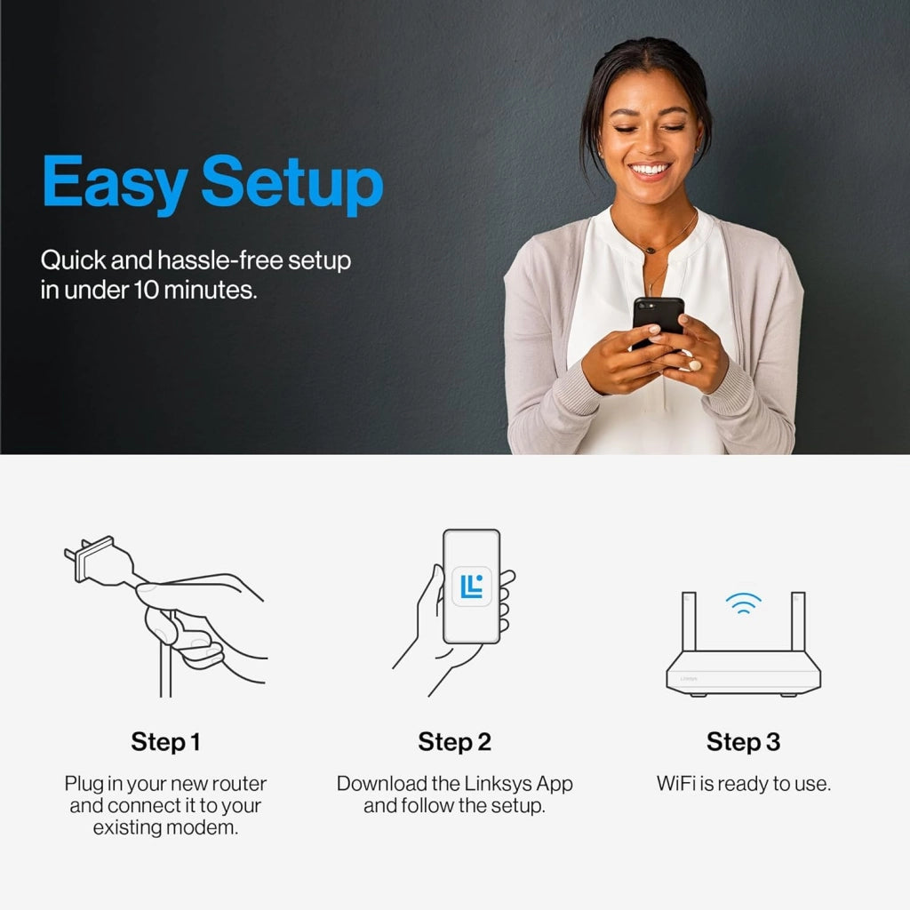 Micro Router Classic Pro 6, Router WiFi 6 Mesh Dual Band (AX5400), Router Wireless Gigabit, Fino a 5400 Mbps, Più di 35 Dispositivi e 250 m² di Copertura