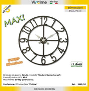 Orologio da Parete in Abs Maxi Tondo Numeri Arabi 70 cm