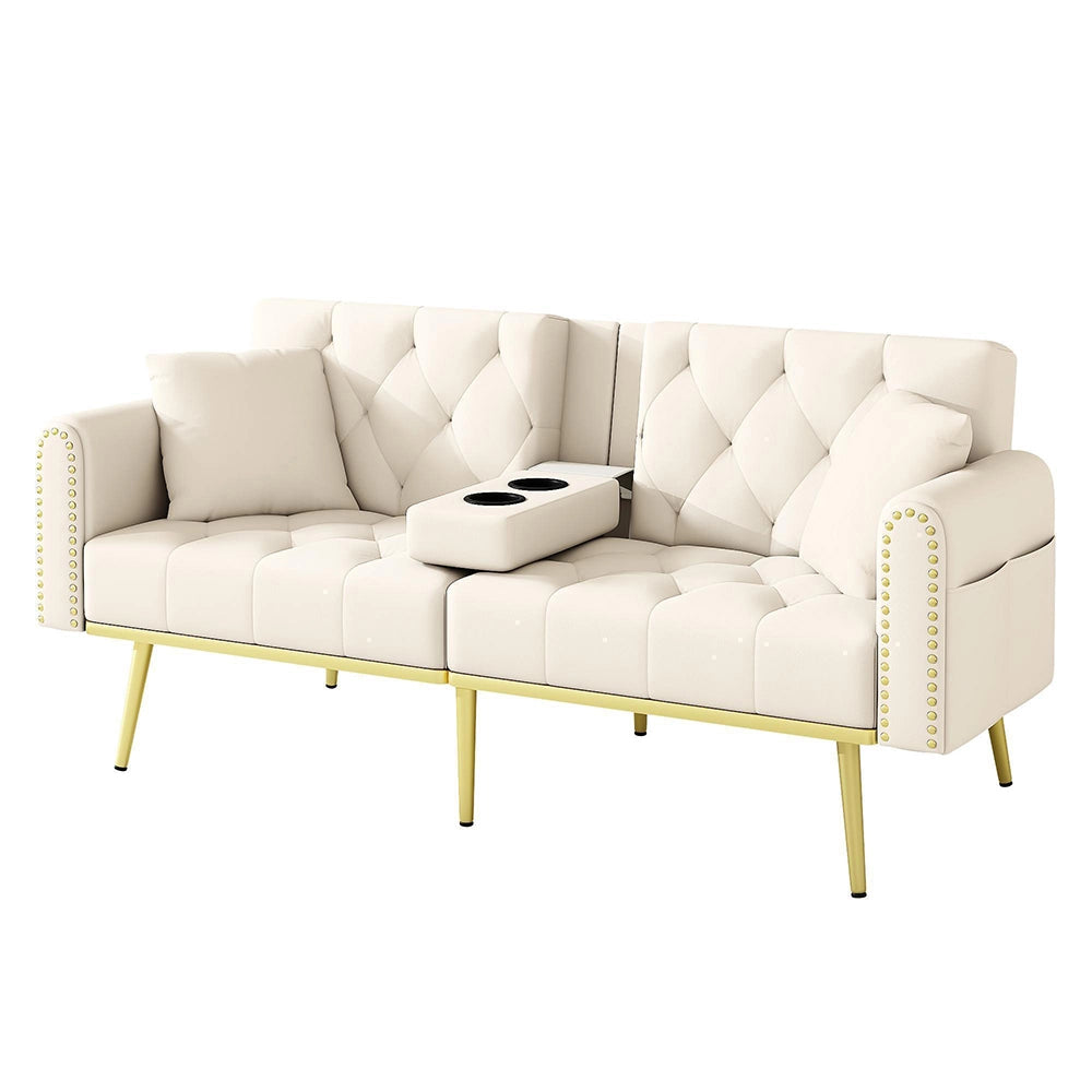 Divano letto convertibile - Xylo - Doppio, 3 livelli reclinabili, beige