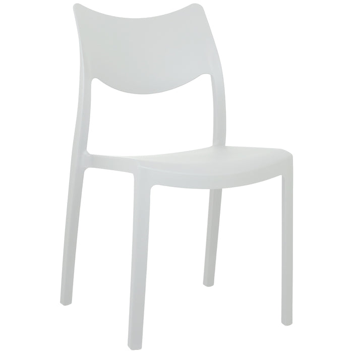 Marvin Sedia In Polipropilene Manu Arredo di Design Sedia per Esterno e Interno Impilabile Sedie per 1 SEDIA MANU BIANCO