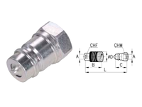 Innesto rapido a valvola Faster tipo maschio push pull serie NV innesto 1/2 - 80551