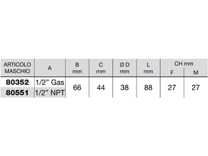 Innesto rapido a valvola Faster tipo maschio push pull serie NV innesto 1/2 - 80352