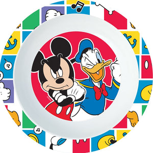 Piatto Fondo Originale Disney Mickey in plastica rigida per bambini.