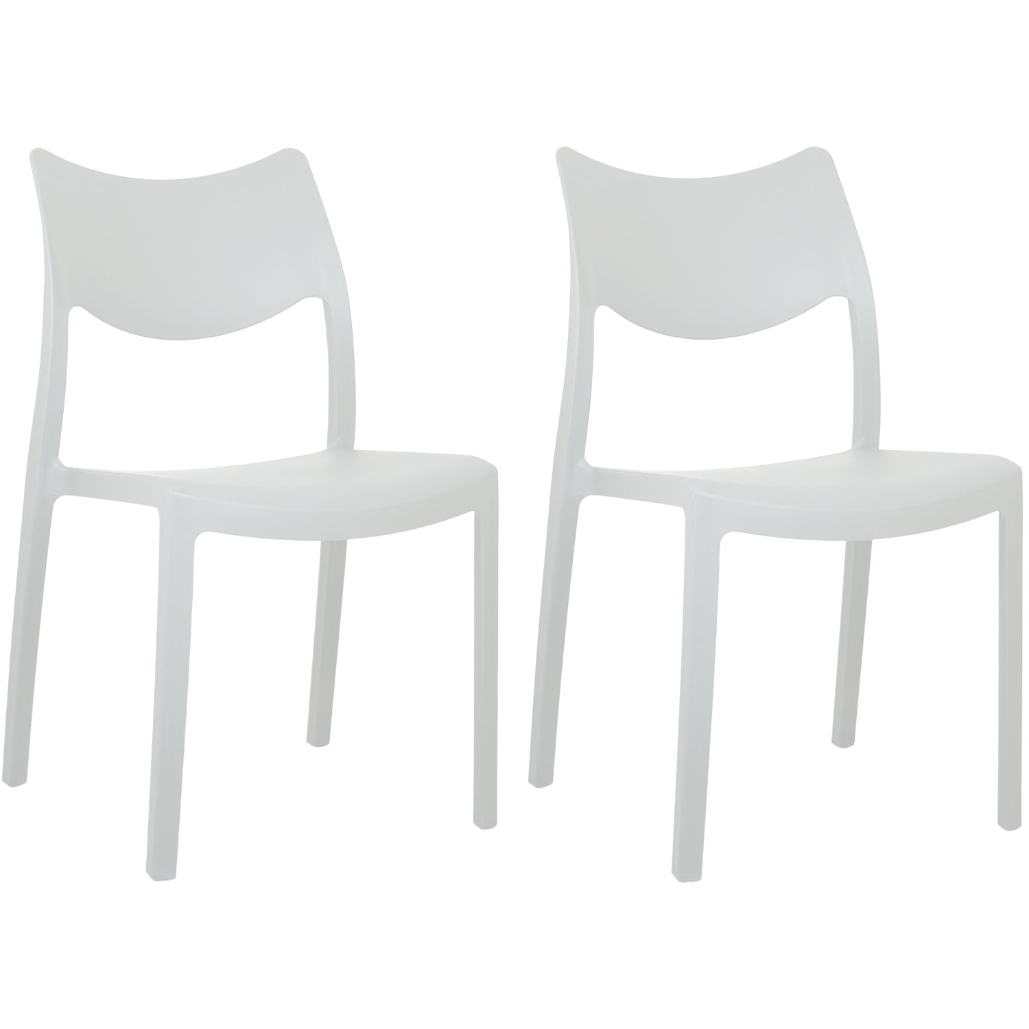 Marvin Sedia In Polipropilene Manu Arredo di Design Sedia per Esterno e Interno Impilabile Sedie per 2 SEDIE MANU BIANCO