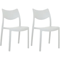 Marvin Sedia In Polipropilene Manu Arredo di Design Sedia per Esterno e Interno Impilabile Sedie per 2 SEDIE MANU BIANCO