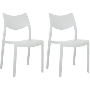 Marvin Sedia In Polipropilene Manu Arredo di Design Sedia per Esterno e Interno Impilabile Sedie per 2 SEDIE MANU BIANCO