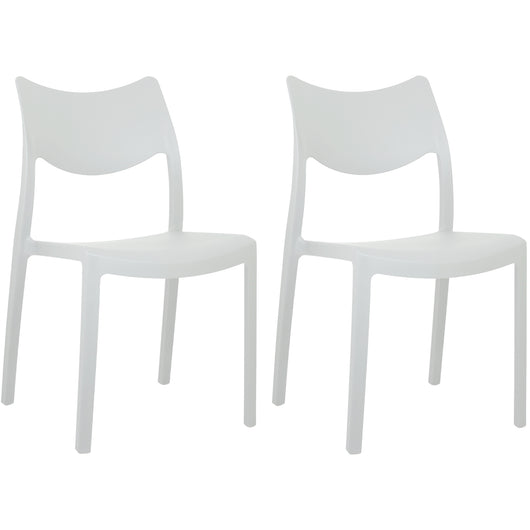Marvin Sedia In Polipropilene Manu Arredo di Design Sedia per Esterno e Interno Impilabile Sedie per 2 SEDIE MANU BIANCO