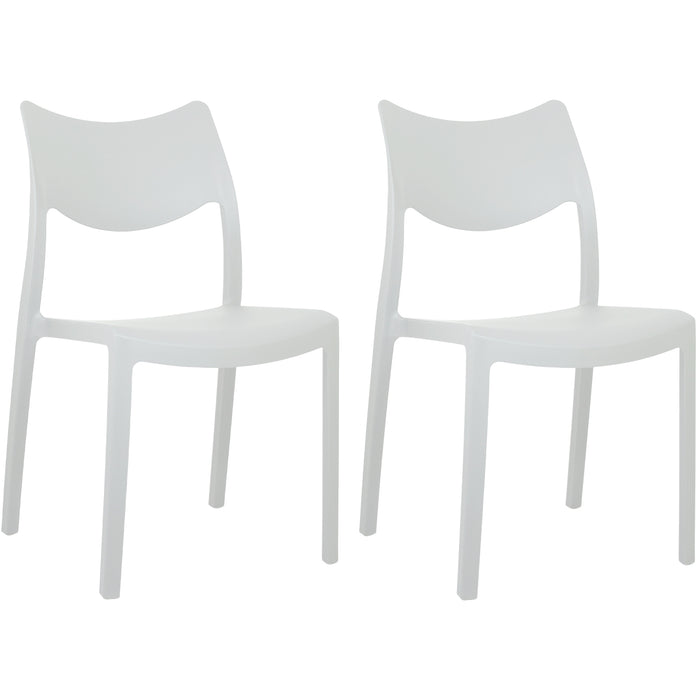 Marvin Sedia In Polipropilene Manu Arredo di Design Sedia per Esterno e Interno Impilabile Sedie per 2 SEDIE MANU BIANCO
