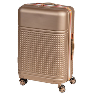 Set 4 Valigie Rigide in ABS da Viaggio Oro con Ruote Easy Roll e Beauty Case