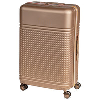 Set 4 Valigie Rigide in ABS da Viaggio Oro con Ruote Easy Roll e Beauty Case