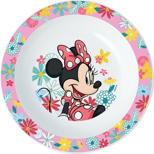 Piatto Fondo Originale Disney Minnie in plastica rigida per bambini.
