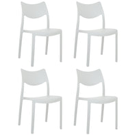 Marvin Sedia In Polipropilene Manu Arredo di Design Sedia per Esterno e Interno Impilabile Sedie per 4 SEDIE MANU BIANCO