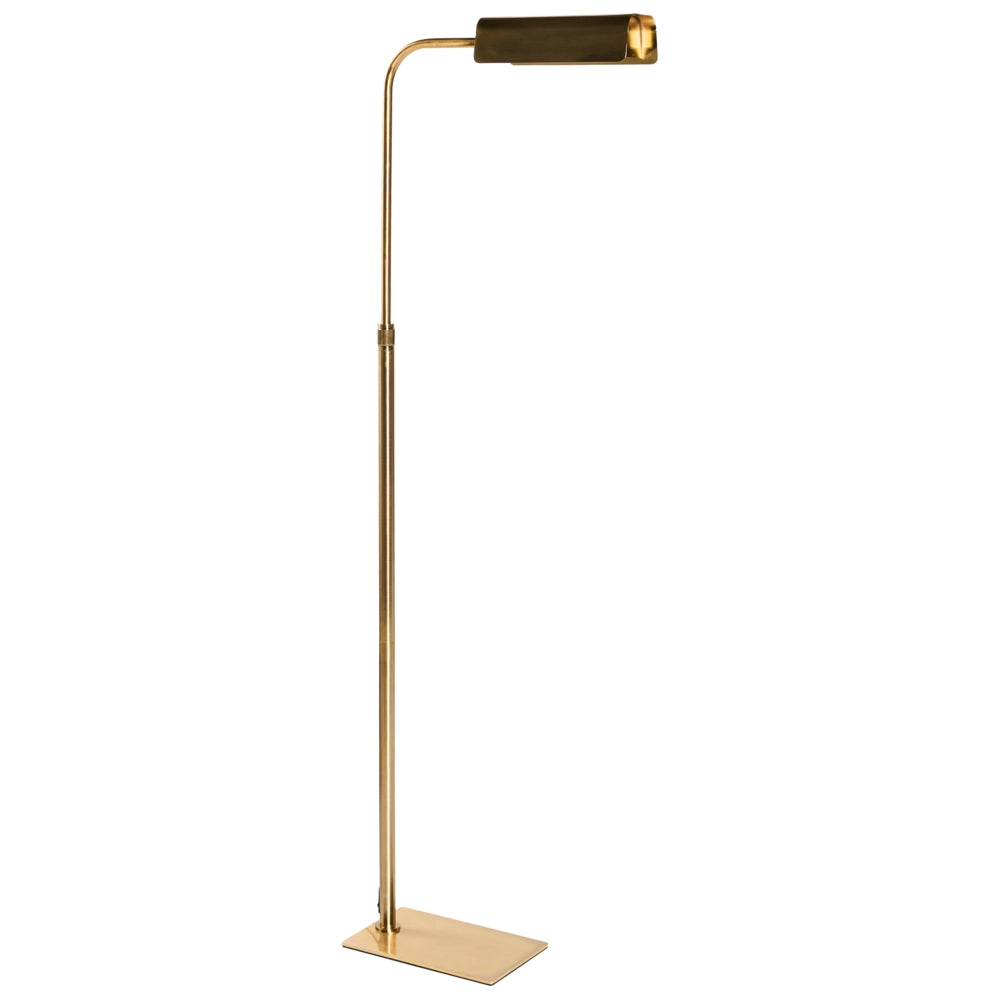 Lampada da terra con base in acciaio oro regolazione dell'altezza, stile moderno, interruttore on/off, stile glamour
