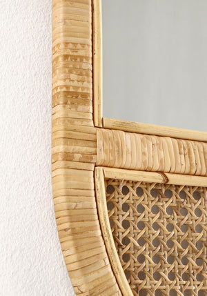 Specchio Legno Marrone Boho da Parete 50x70 cm - EDWARDS