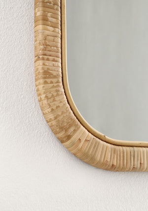 Specchio Rettangolare Legno Marrone Moderno da Parete 50x70 - EDWARDS