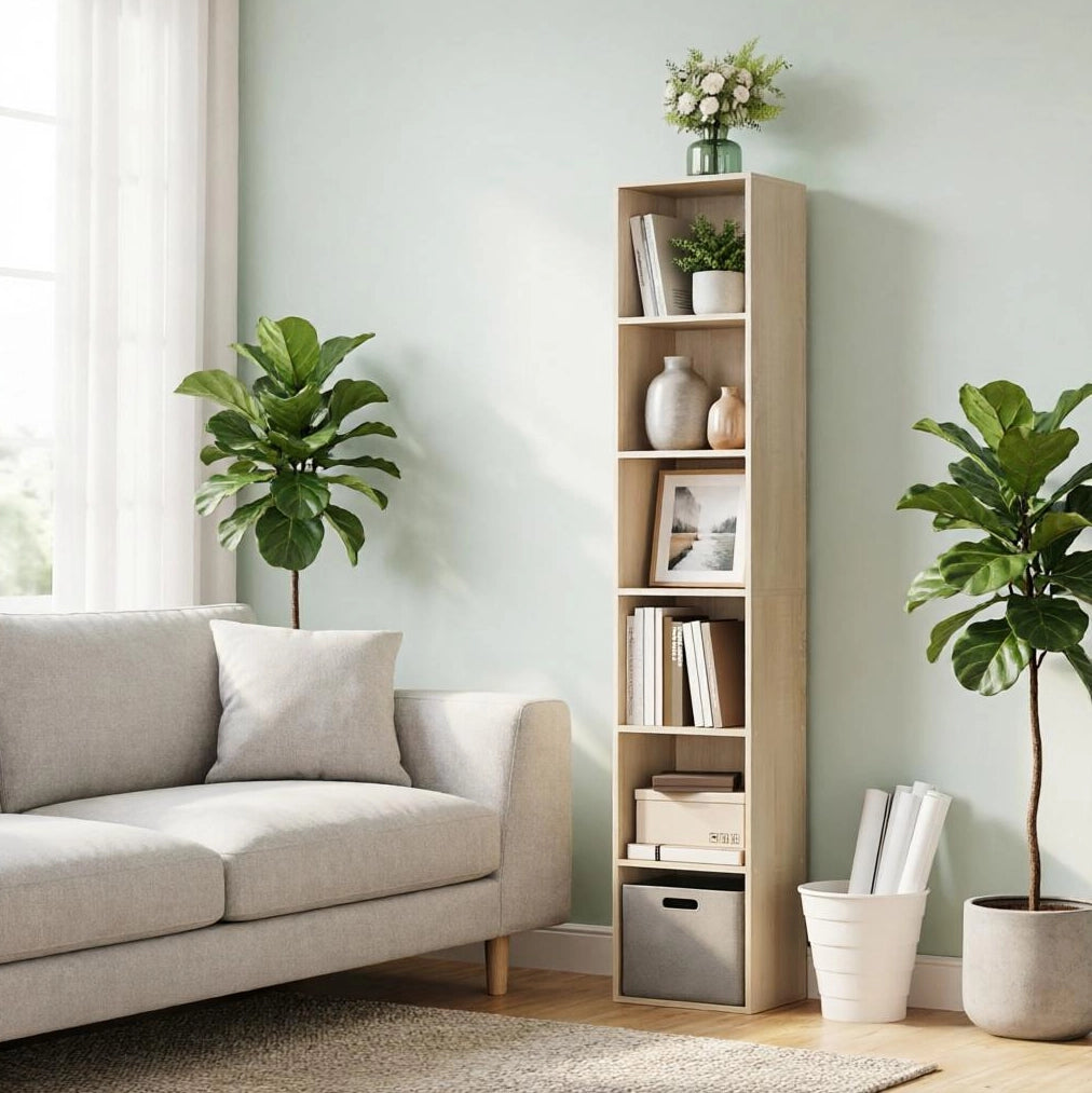 Libreria a scaffale 30x24x158，4 cm rovere in MDF e truciolato