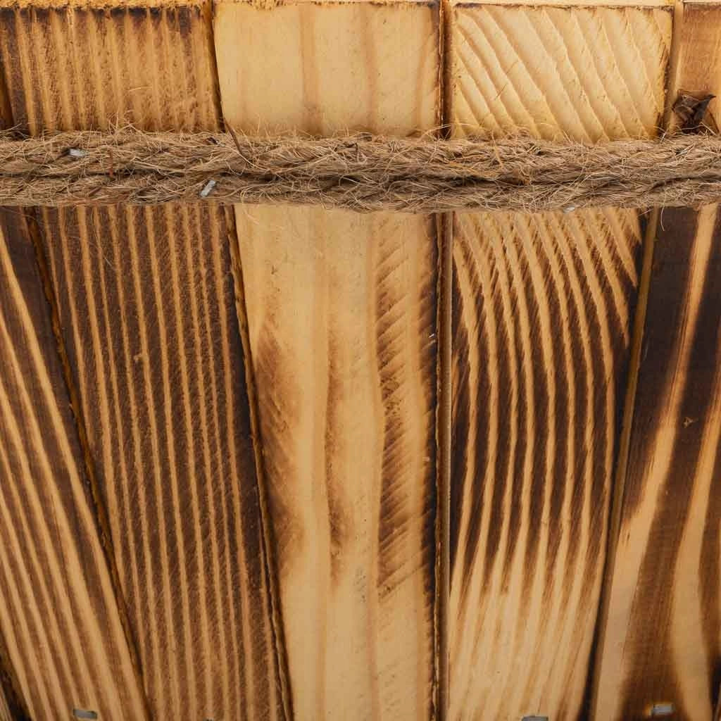 Cesto in legno e corda marrone d33x14h