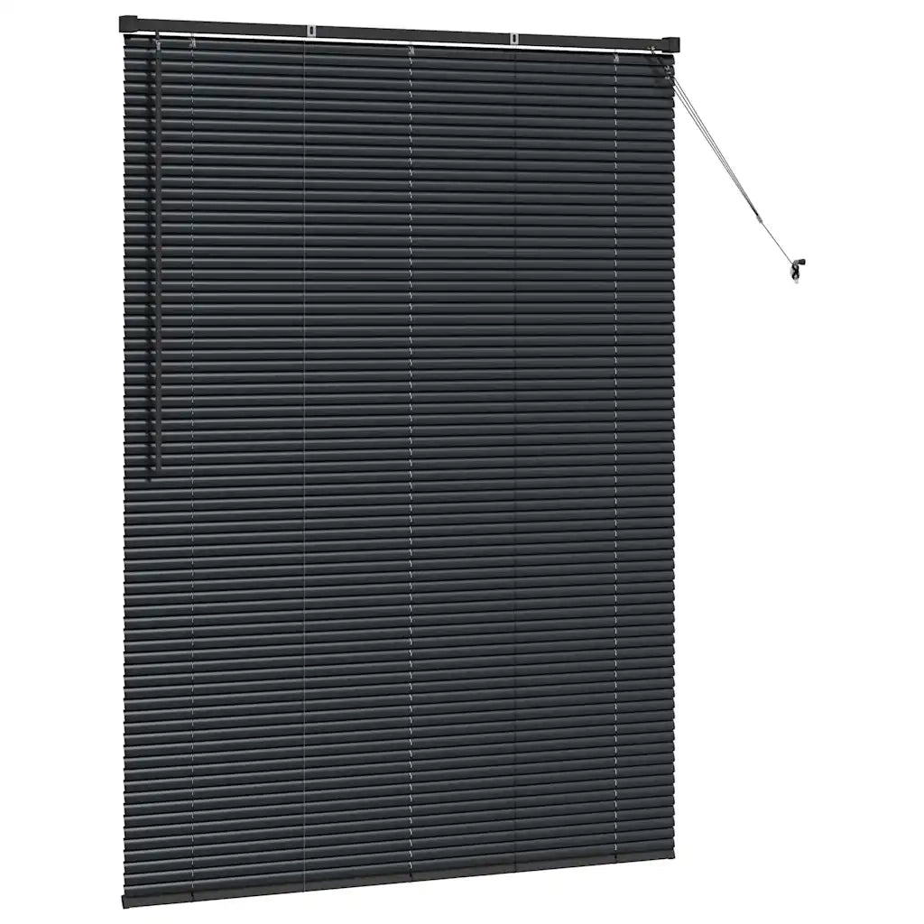 vidaXL Tenda per Finestra con tende Nero Alluminio