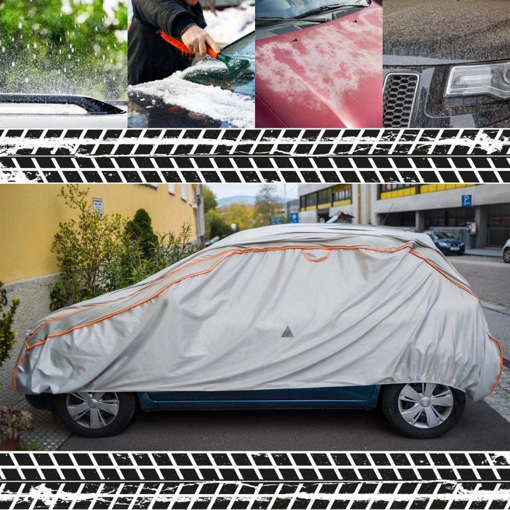 Telo copriauto integrale S 406x165x119 cm Telone di protezione auto contro grandine neve e pioggia