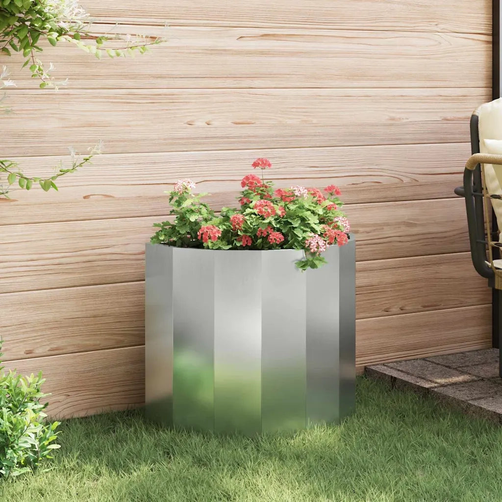 Fioriera | Cassetta per fiori | Vaso Argento 60 x 30 x 50 cm Acciaio zincato