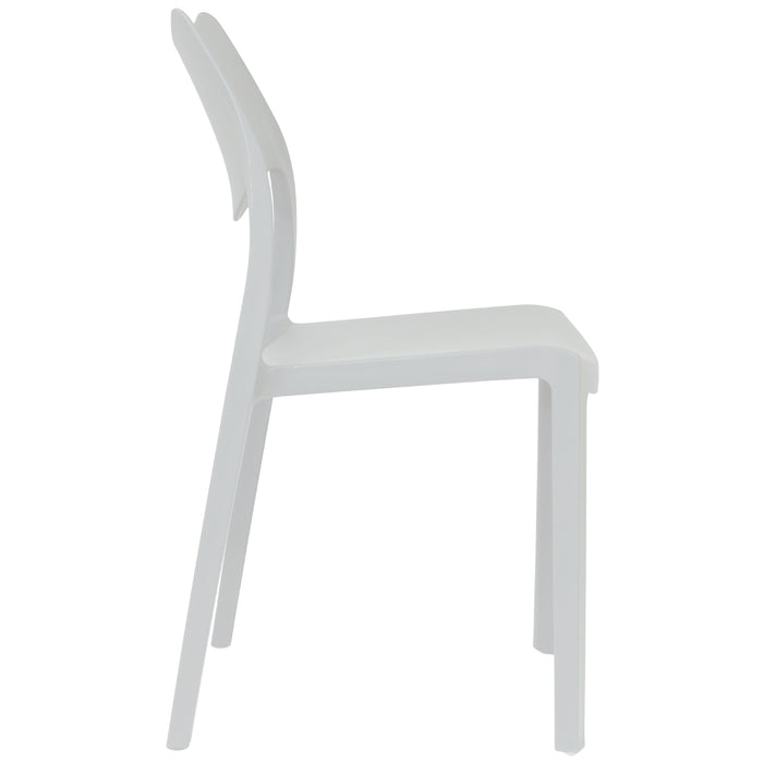 Marvin Sedia In Polipropilene Manu Arredo di Design Sedia per Esterno e Interno Impilabile Sedie per 2 SEDIE MANU BIANCO