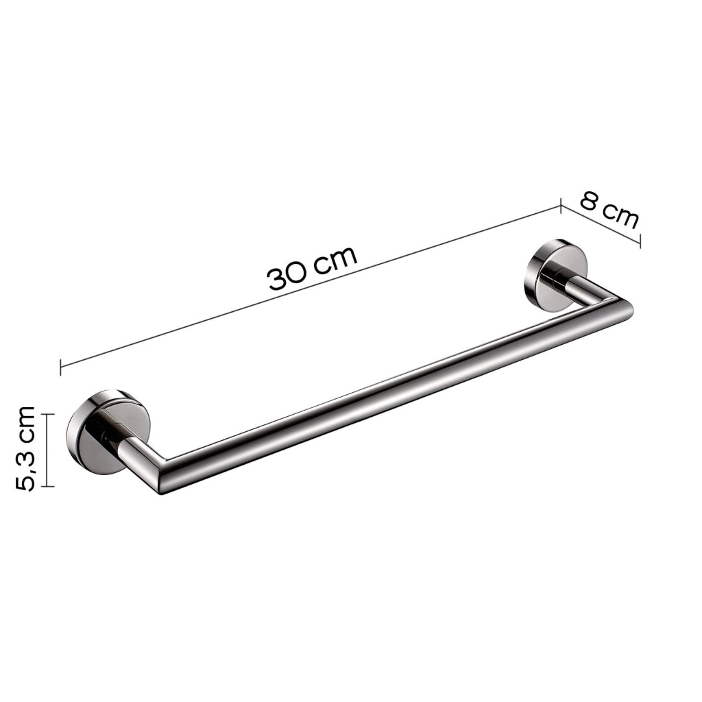 Portasalviette 30 cm da muro in acciaio inox AISI 304 Gedy 5021-30 serie PROJECT Cromato