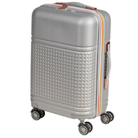 Set 4 Valigie Rigide in ABS da Viaggio Silver con Ruote Easy Roll e Beauty Case