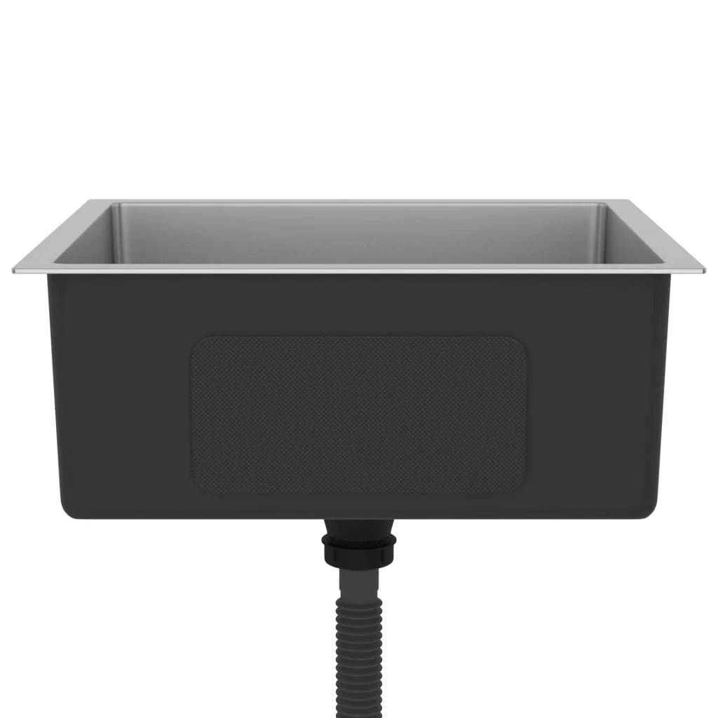 Lavello da cucina fatto a mano 51 x 44 cm acciaio inox argento 02_0002453