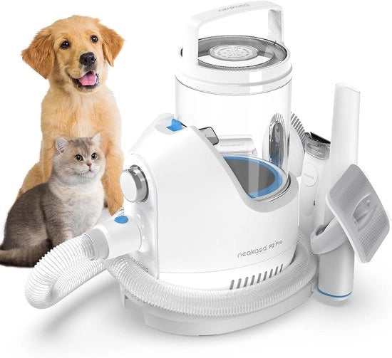 Tondeuse Professionale per Cani con Aspiratore - Macchina a Spazzola Silenziosa Nuova Generazione Kit di Cura Professionale per Animali di Compagnia