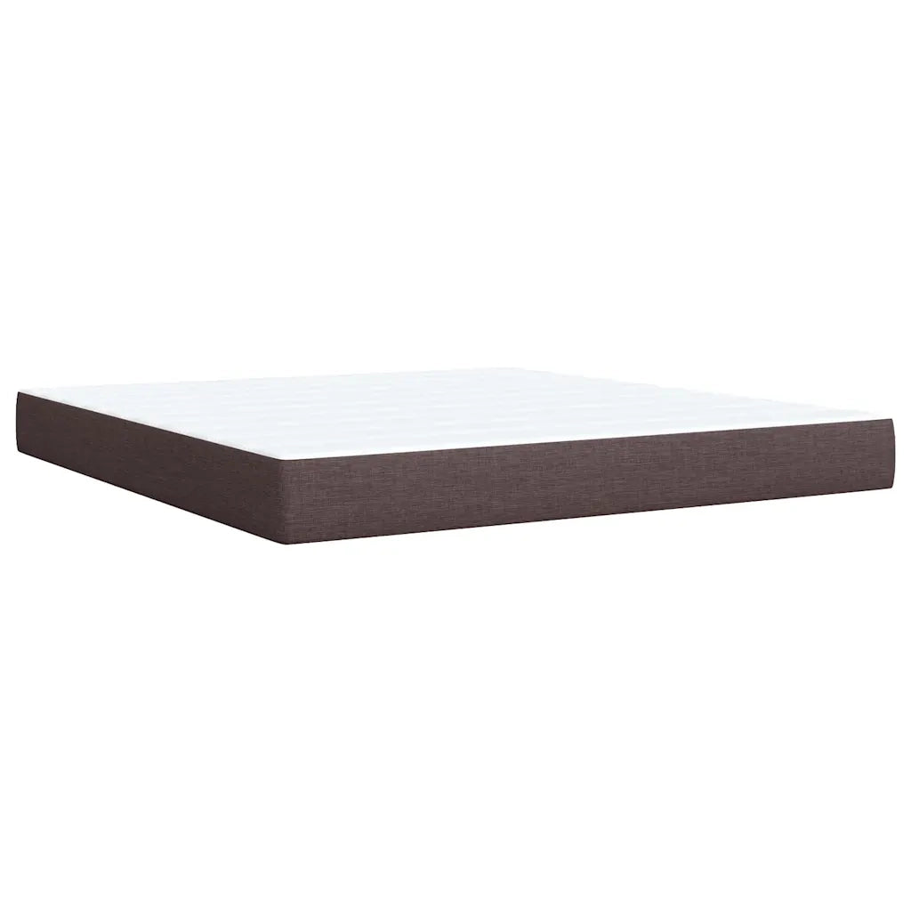 Giroletto a Molle con Materasso Marrone Scuro 180x200cm Tessuto 3292138