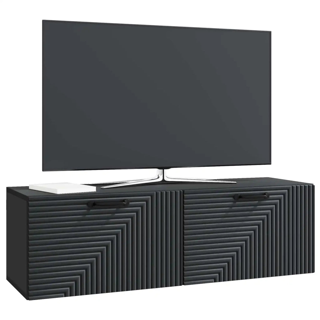 Mobile Porta TV da Muro Montaggio a parete Nero 98 x 31 x 30 cm 898726