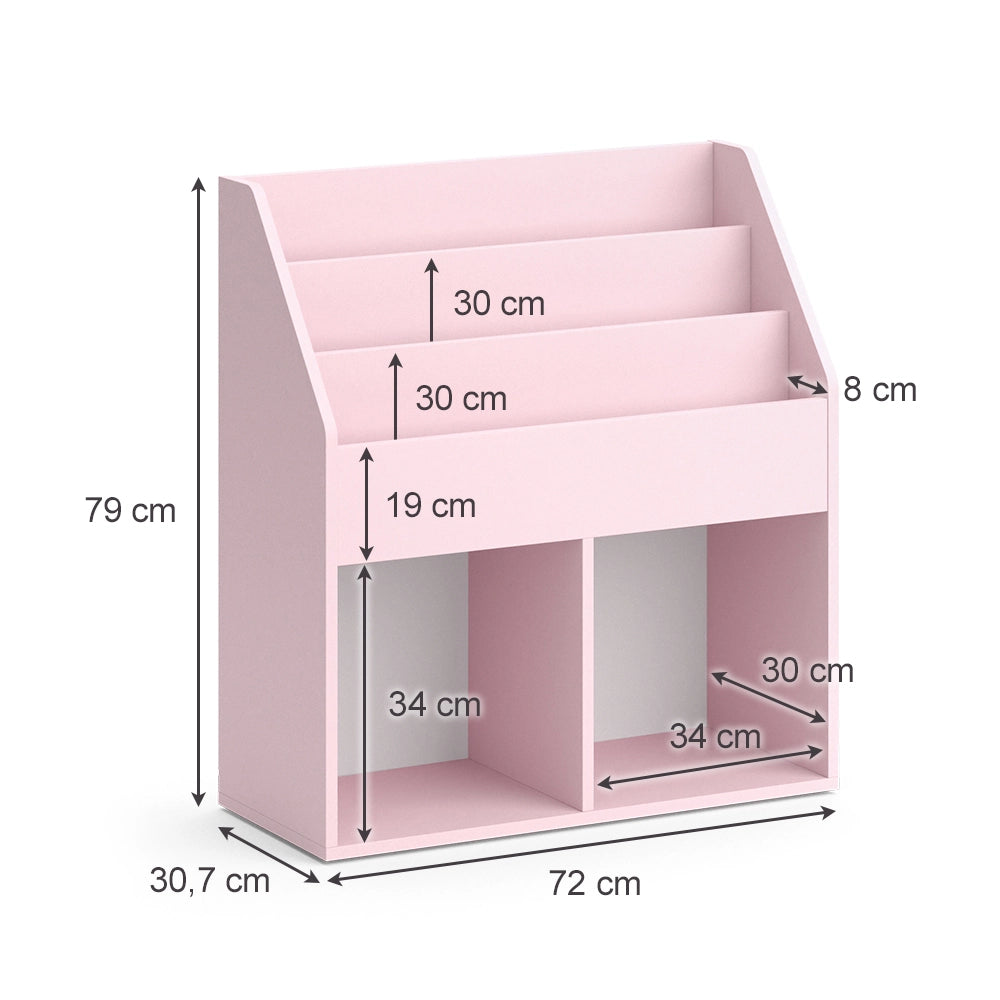 Vicco Libreria bambini rosa 72 x 79 cm Senza box pieghevole