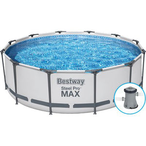 PISCINA STEEL PRO MAX 56418 BESTWAYFILTRO LT/H 2.006 CM 366 H.CM 100