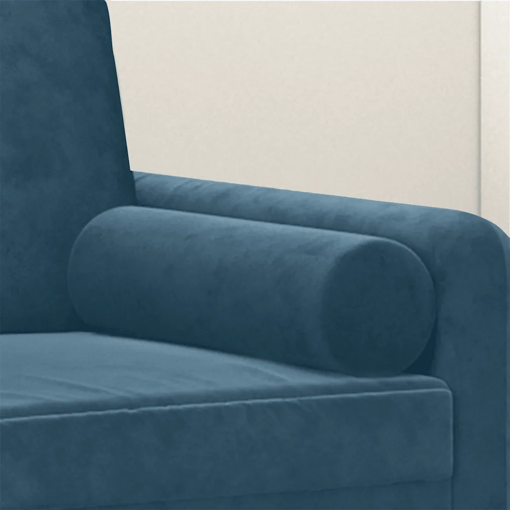 Cuscini Decorativi 2 pz Blu ?15x50 cm in Velluto CFW1822786