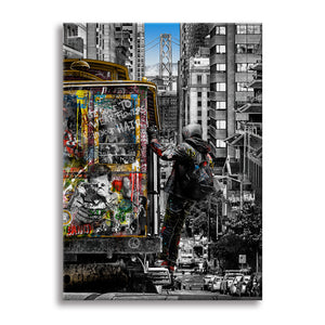 49ers -  Quadro Canvas Contemporaneo su telaio in legno Misura: 50x70 cm