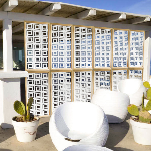 4SIDES - Moduli Decorativi in Legno e PVC Colore: bianco, Misura: 47x94 cm