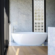 4SIDES - Pannello in PVC traforato - Parasole Colore: bianco, Misura: 47x94 cm