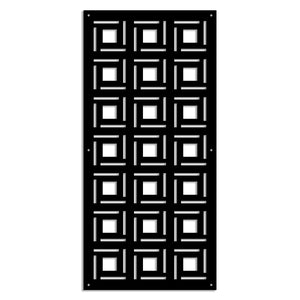 4SIDES - Pannello in PVC traforato - Parasole Colore: nero, Misura: 47x94 cm