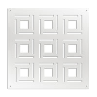4SIDES - Pannello in PVC traforato - Parasole Colore: bianco, Misura: 98x98 cm