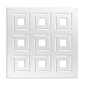 4SIDES - Pannello in PVC traforato - Parasole Colore: bianco, Misura: 98x98 cm