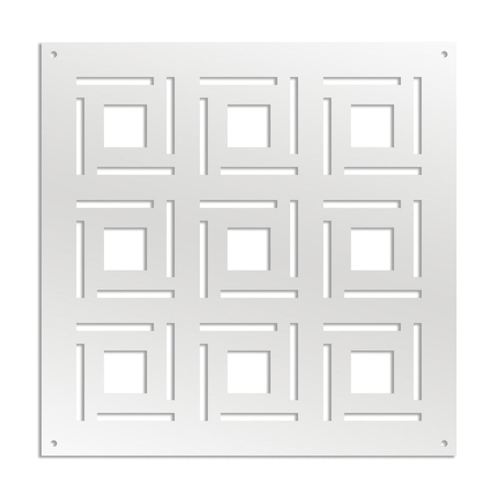 4SIDES - Pannello in PVC traforato - Parasole Colore: bianco, Misura: 98x98 cm